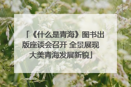 《什么是青海》图书出版座谈会召开 全景展现大美青海发展新貌