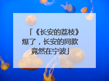 《长安的荔枝》爆了，长安的同款竟然在宁波