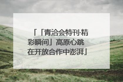 「青洽会特刊·精彩瞬间」高原心跳 在开放合作中澎湃