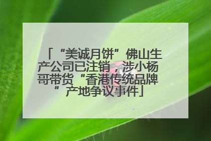 “美诚月饼”佛山生产公司已注销，涉小杨哥带货“香港传统品牌”产地争议事件