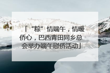 “粽”情端午，情暖侨心，巴西青田同乡总会举办端午慰侨活动