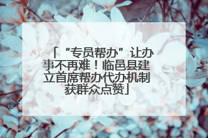 “专员帮办”让办事不再难！临邑县建立首席帮办代办机制获群众点赞