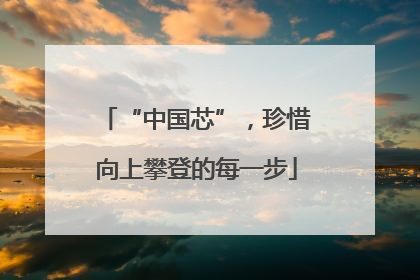 “中国芯”，珍惜向上攀登的每一步