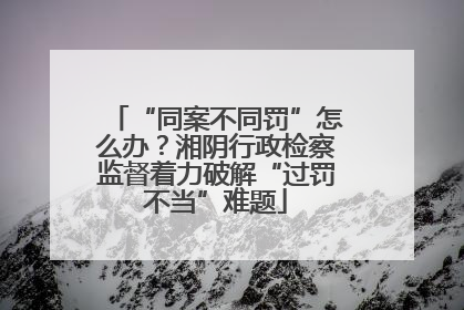 “同案不同罚”怎么办？湘阴行政检察监督着力破解“过罚不当”难题