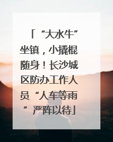 “大水牛”坐镇，小撬棍随身！长沙城区防办工作人员“人车等雨”严阵以待