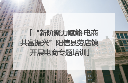 “新阶聚力赋能·电商共富振兴”阳信县劳店镇开展电商专题培训