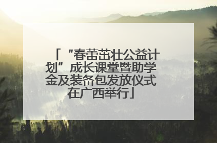 “春蕾茁壮公益计划”成长课堂暨助学金及装备包发放仪式在广西举行