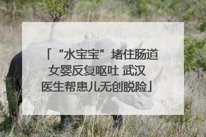 “水宝宝”堵住肠道 女婴反复呕吐 武汉医生帮患儿无创脱险
