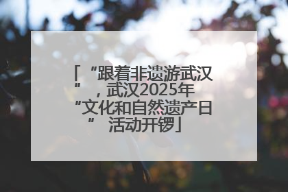 “跟着非遗游武汉”，武汉2025年“文化和自然遗产日” 活动开锣