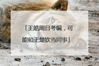 王皓周日考编，可能和王楚钦当同事