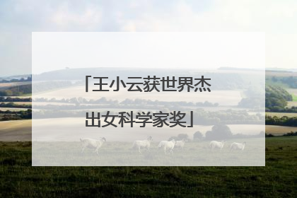 王小云获世界杰出女科学家奖
