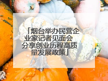 烟台举办民营企业家记者见面会 分享创业历程高质量发展政策