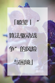 瞭望丨“算法驱动战争”的风险与困境