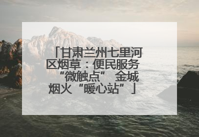 甘肃兰州七里河区烟草：便民服务“微触点” 金城烟火“暖心站”