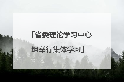 省委理论学习中心组举行集体学习