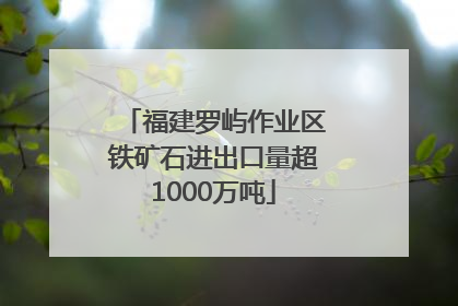 福建罗屿作业区铁矿石进出口量超1000万吨