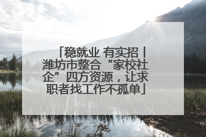 稳就业 有实招丨潍坊市整合“家校社企”四方资源，让求职者找工作不孤单