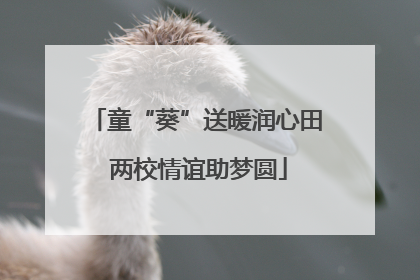 童“葵”送暖润心田 两校情谊助梦圆