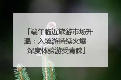 端午临近旅游市场升温：入境游持续火爆 深度体验游受青睐