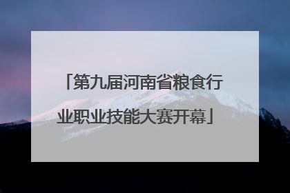 第九届河南省粮食行业职业技能大赛开幕