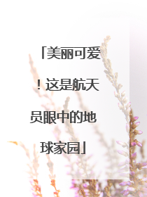 美丽可爱！这是航天员眼中的地球家园