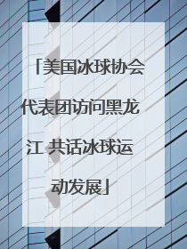 美国冰球协会代表团访问黑龙江 共话冰球运动发展