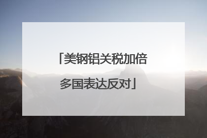美钢铝关税加倍 多国表达反对