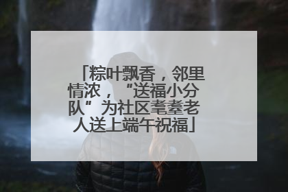 粽叶飘香，邻里情浓，“送福小分队”为社区耄耋老人送上端午祝福