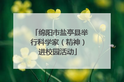 绵阳市盐亭县举行科学家（精神）进校园活动