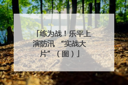 练为战！乐平上演防汛 “实战大片”（图）
