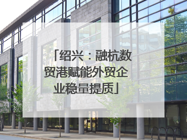 绍兴：融杭数贸港赋能外贸企业稳量提质