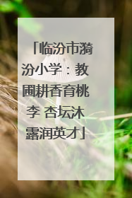 临汾市漪汾小学：教圃耕香育桃李 杏坛沐露润英才