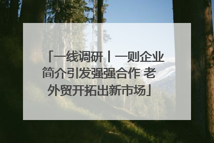 一线调研丨一则企业简介引发强强合作 老外贸开拓出新市场