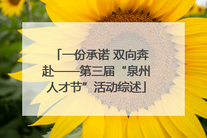 一份承诺 双向奔赴——第三届“泉州人才节”活动综述