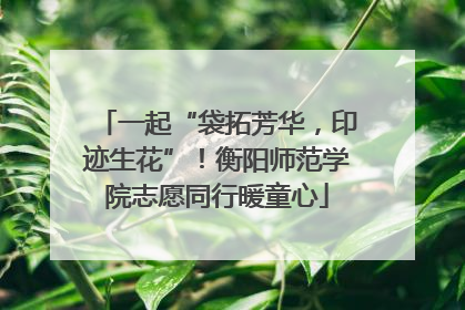 一起“袋拓芳华，印迹生花”！衡阳师范学院志愿同行暖童心