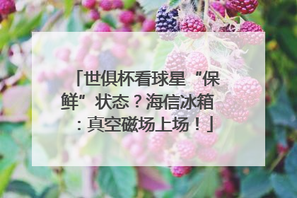 世俱杯看球星“保鲜”状态？海信冰箱：真空磁场上场！