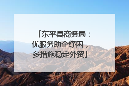 东平县商务局：优服务助企纾困，多措施稳定外贸