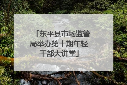 东平县市场监管局举办第十期年轻干部大讲堂