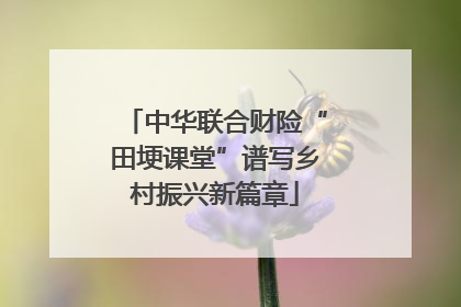 中华联合财险“田埂课堂”谱写乡村振兴新篇章