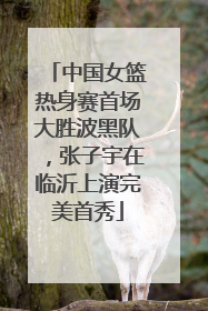 中国女篮热身赛首场大胜波黑队，张子宇在临沂上演完美首秀