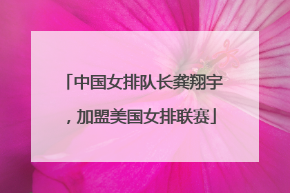 中国女排队长龚翔宇，加盟美国女排联赛