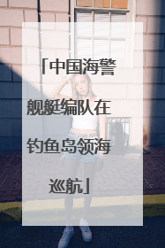 中国海警舰艇编队在钓鱼岛领海巡航