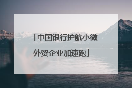 中国银行护航小微外贸企业加速跑