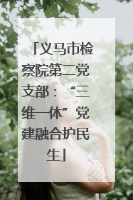义马市检察院第二党支部：“三维一体”党建融合护民生