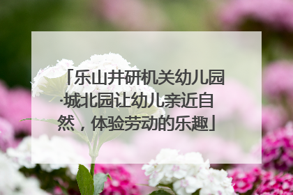乐山井研机关幼儿园·城北园让幼儿亲近自然，体验劳动的乐趣