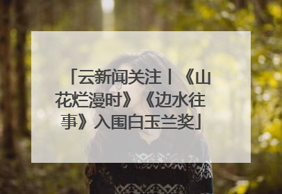 云新闻关注丨《山花烂漫时》《边水往事》入围白玉兰奖