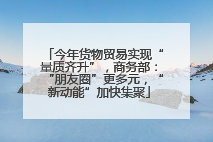 今年货物贸易实现“量质齐升”，商务部：“朋友圈”更多元，“新动能”加快集聚