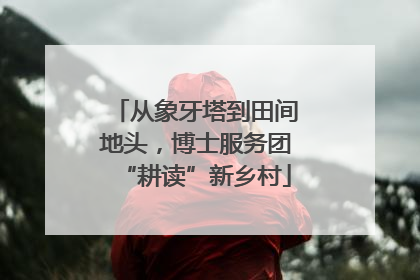 从象牙塔到田间地头，博士服务团“耕读”新乡村