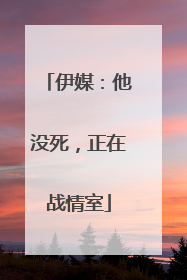 伊媒：他没死，正在战情室
