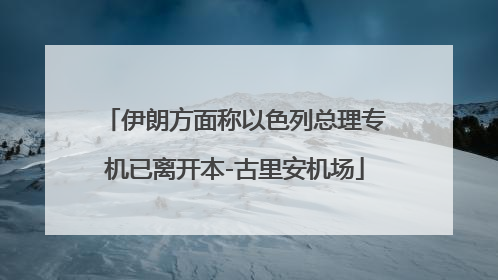 伊朗方面称以色列总理专机已离开本-古里安机场